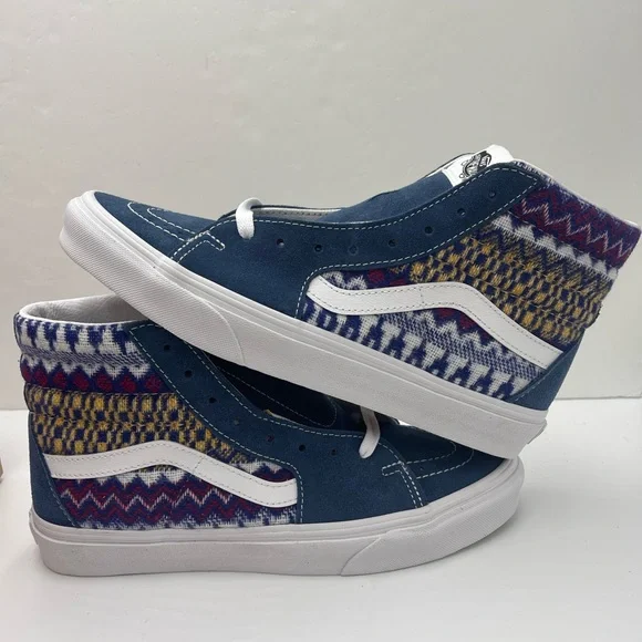 Vans Men’s Sk8-Hi
Fair Isle Biue/Multi Sneakers
VN0A705NBER - Picture 1 of 16